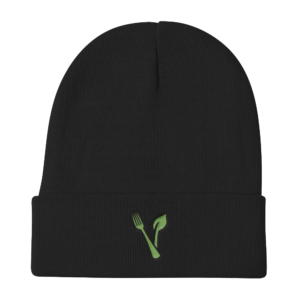 Vegetarian Fork: Vegetarian / Vegan Knit Beanie Hat